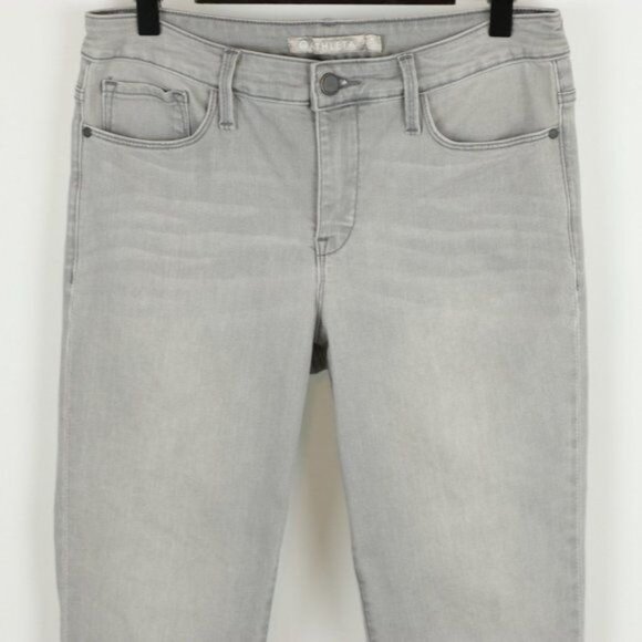 Athleta Sculptek Women's Size 8 Gray Kenai Wash Mid Rise Ankle Skinny Jeans - Picture 2 of 10